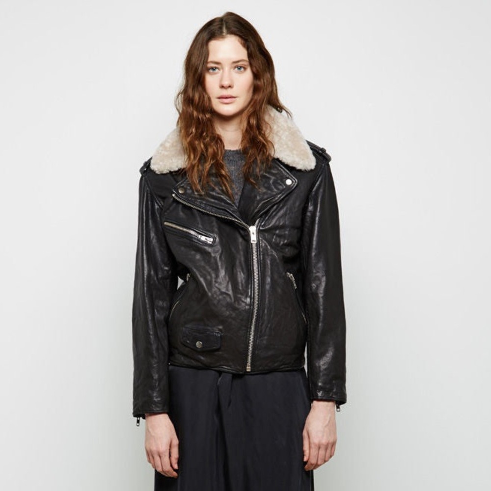 Isabel Marant Etoile Benny Shearling Leather Jacket